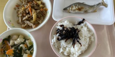 食育学習（鮎の塩焼き提供！）